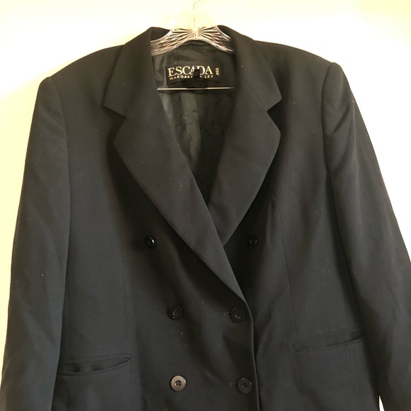 Escada Double Breasted Wool Black Blazer - Picture 1 of 9
